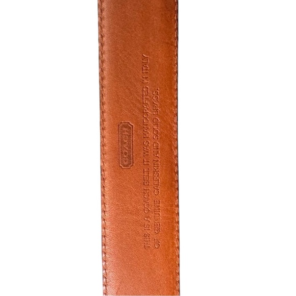 Vintage COACH Men’s Leather Belt 36” Made in Italy Style 5953 - Picture 8 of 9